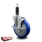 Service Caster 5'' Blue Poly Swivel 1'' Expanding Stem Caster with Brake SCC-EX20S514-PPUB-BLUE-TLB-1 - alternate 3